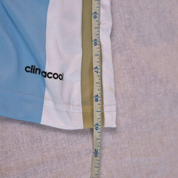 Adidas Argentina Home Jersey Blue White Striped Mens Large L 2014 World Cup - Picture 5 of 6